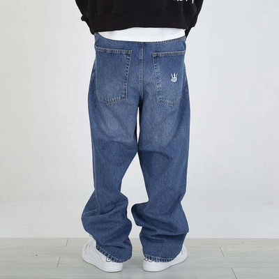 Spodnie Baggy Jigga Wear Crown Super Baggy Jeans blue