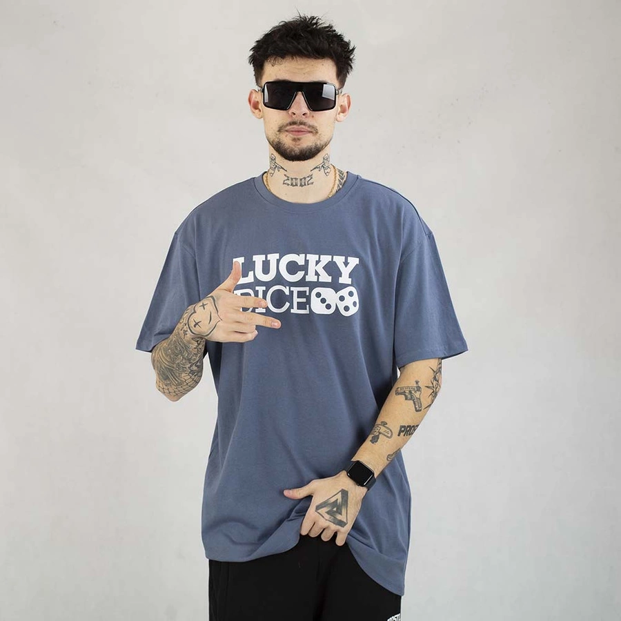 Koszulka Lucky Dice Baggy LD Classic ciemno niebieska