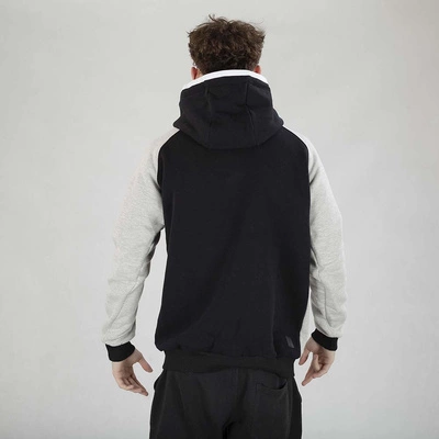 Bluza Hoodie Biuro Ochrony Rapu WOLF REGLAN czarno-szara