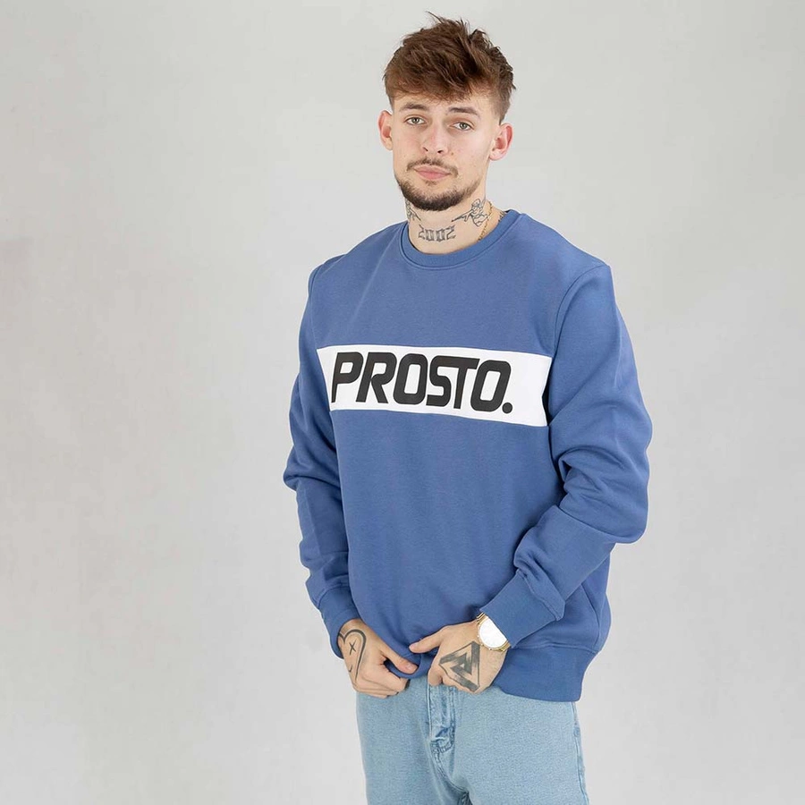 Bluza Prosto Crewneck Yezz niebieska