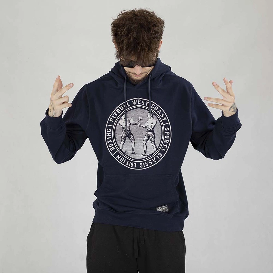 Bluza Pit Bull Hoodie Vintage Boxing granatowa