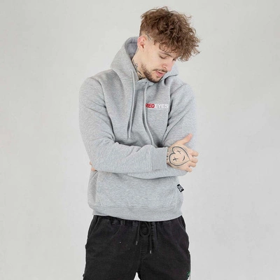Bluza Hoodie Red Eyes Fuck Off szaro czarna