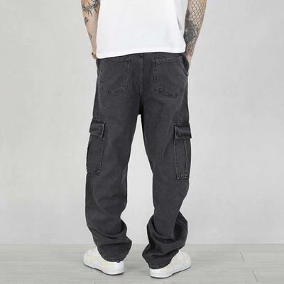 Spodnie I8 Denim Baggy Cargo BAG03 light grey jeasnowe