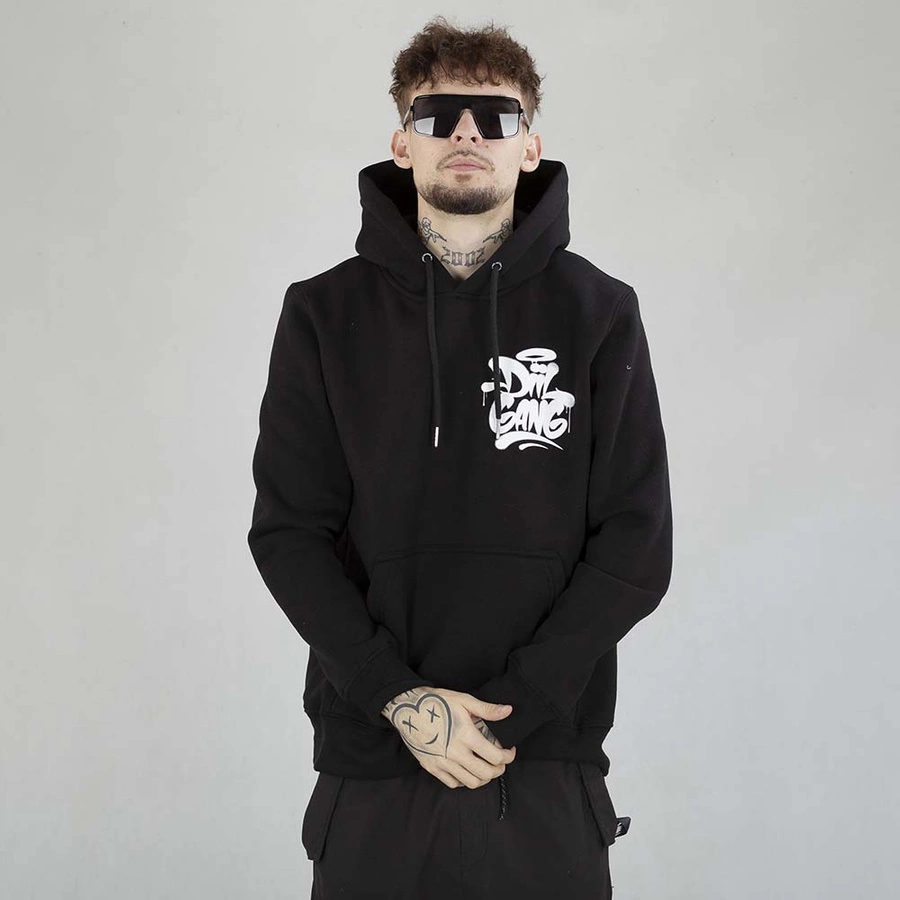 Bluza Hoodie Diil Tag Spray czarno biała