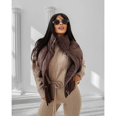 Bezrękawnik Damski Olavoga Rain brązowa