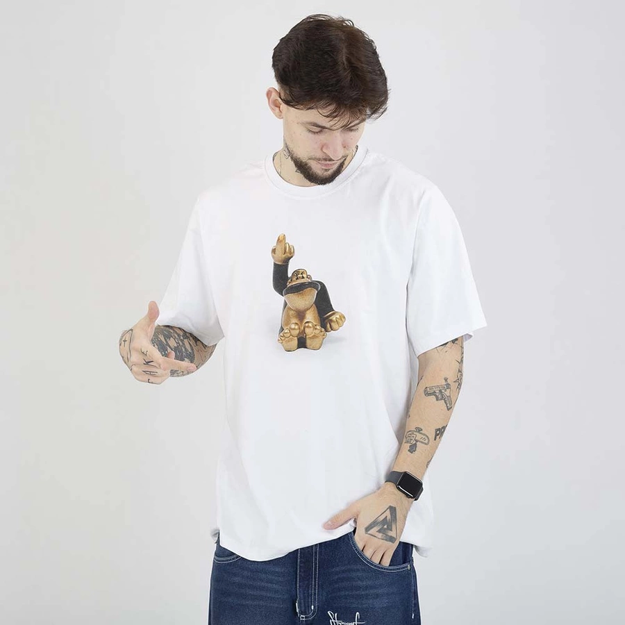 Koszulka Stoprocent Gorilla Figur Photo biała