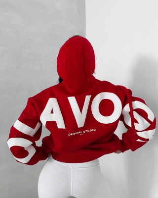 Bluza Olavoga Hoodie Vinta czerwona