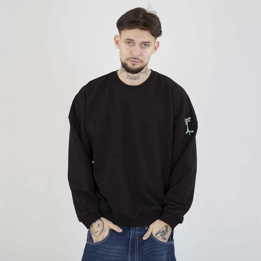 Bluza Stoprocent Crewneck Tag Haftbark czarna