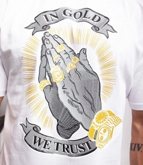 Mass IN GOLD WE TRUST T-Shirt Biały