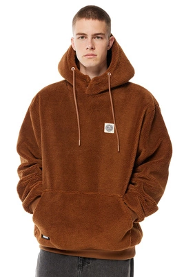 Kurtka Zimowa MASS Hoodie Patch Teddy brązowa
