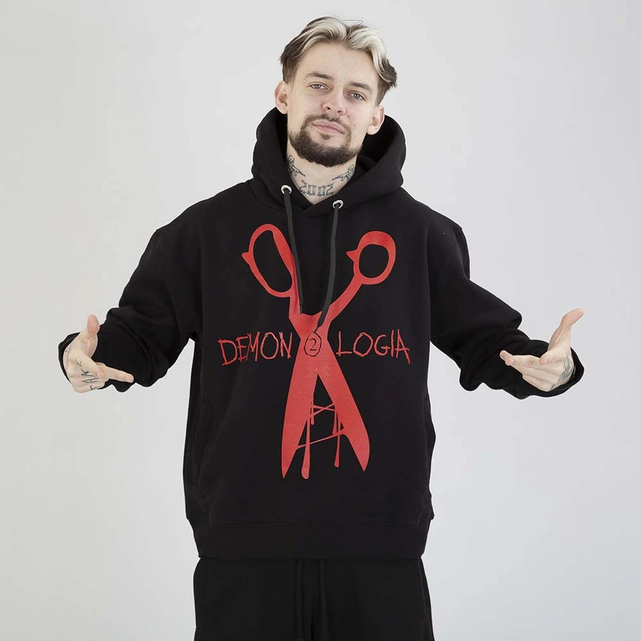 Bluza Demonologia Nożyczki czarno czerwona