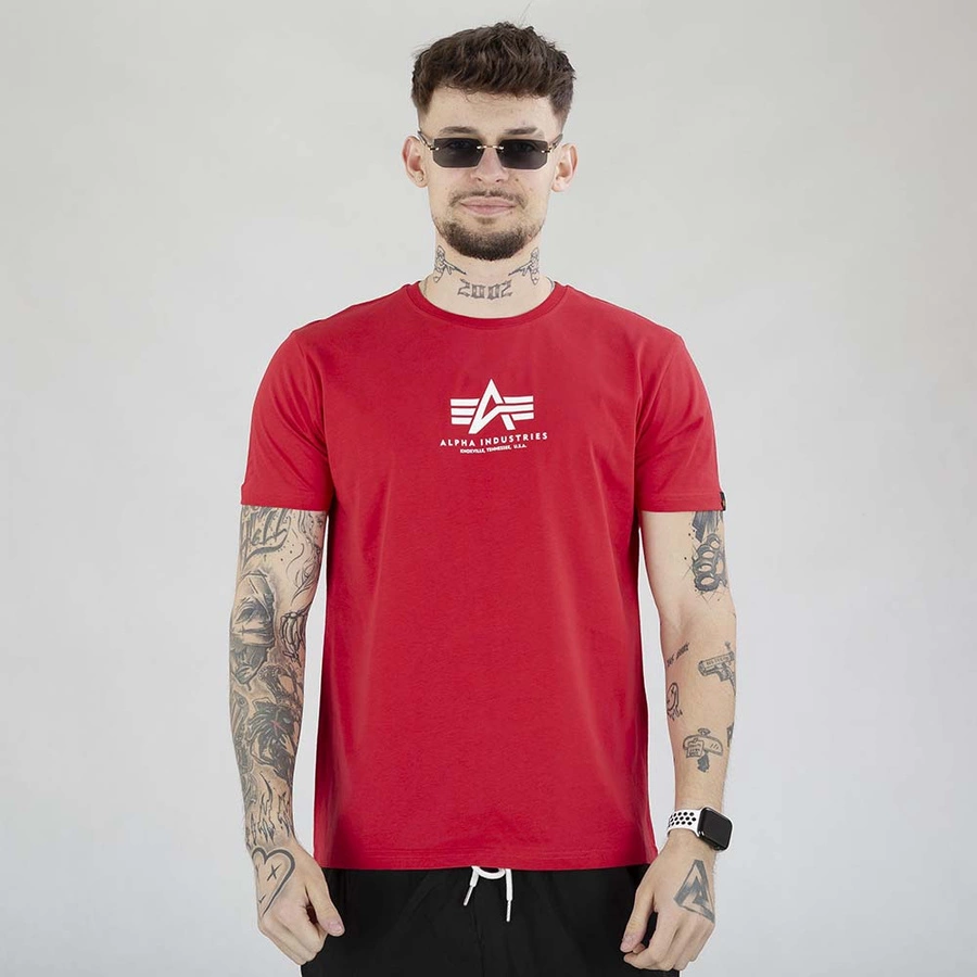 Koszulka Alpha Industries Basic T ML 118533 czerwona
