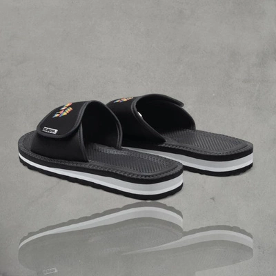 Kubota Klapki Rzep Tęczowe czarne