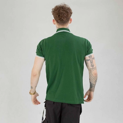 Koszulka Polo Niemaloga Stripes zielono biała