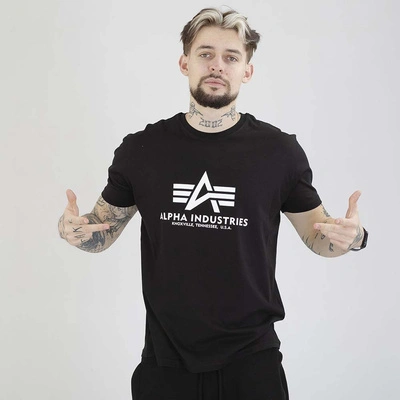 Koszulka Alpha Industries Basic T 2Pack 106524 czarna ciemna zielona