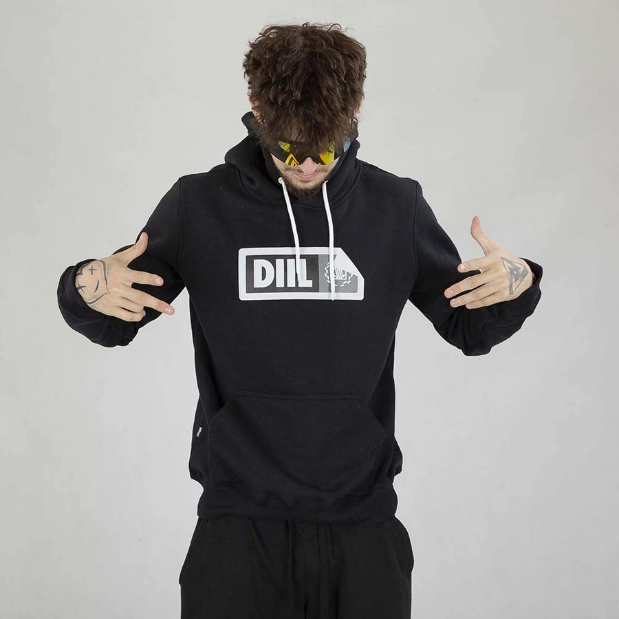 Bluza Hoodie Diil Sticker czarna