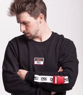 Smoke Story BELT SLEEVE Bluza bez kaptura Czarny