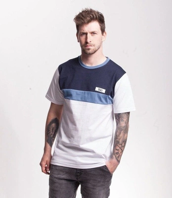 Smoke Story CUT COLOR T-Shirt Biały/Granatowy
