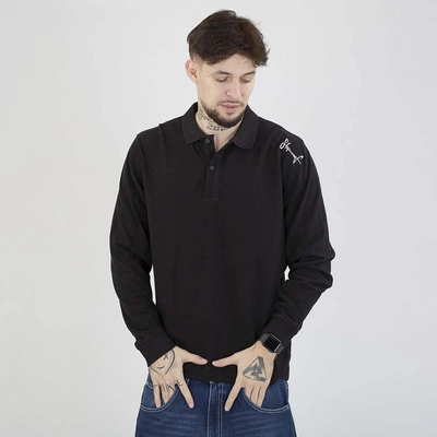 Long Polo Stoprocent Tag Haftbark czarny