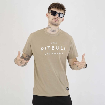 Koszulka Pit Bull Slim Fit USA Cal beżowa