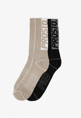 Skarpety Prosto Fusion 2ak beżowe czarne