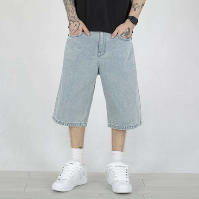 Krótkie Spodenki Mass Baggy Fit Slang Jeans jasne niebieskie