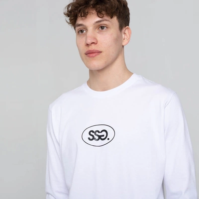 Longsleeve Smoke Story Oval Frame Basic Logo Biały