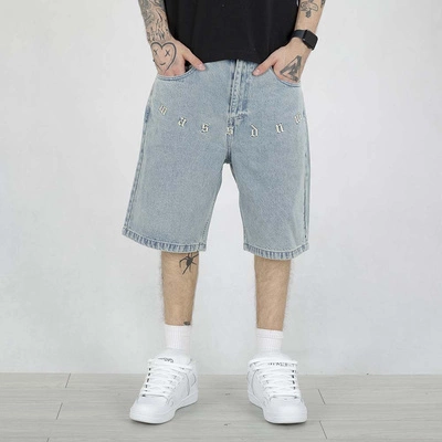 Krótkie Spodenki Mass Baggy Fit Slang Jeans jasne niebieskie
