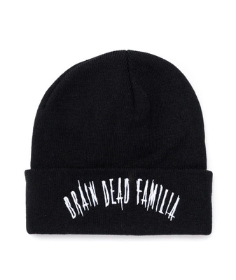 Czapka Zimowa Brain Dead Familia Lettering czarna