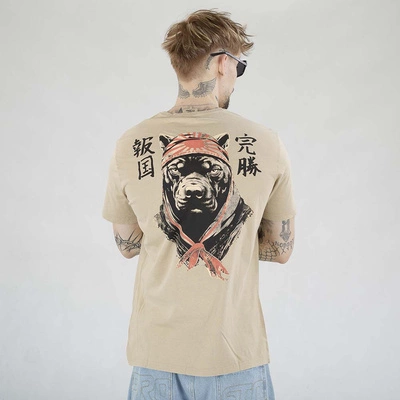 Koszulka Pit Bull Denim Washed Bravery piaskowa