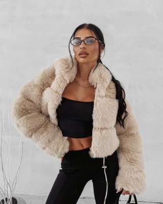 Kurtka damska Olavoga Marcellini beżowa