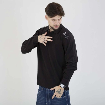 Long Polo Stoprocent Tag Haftbark czarny
