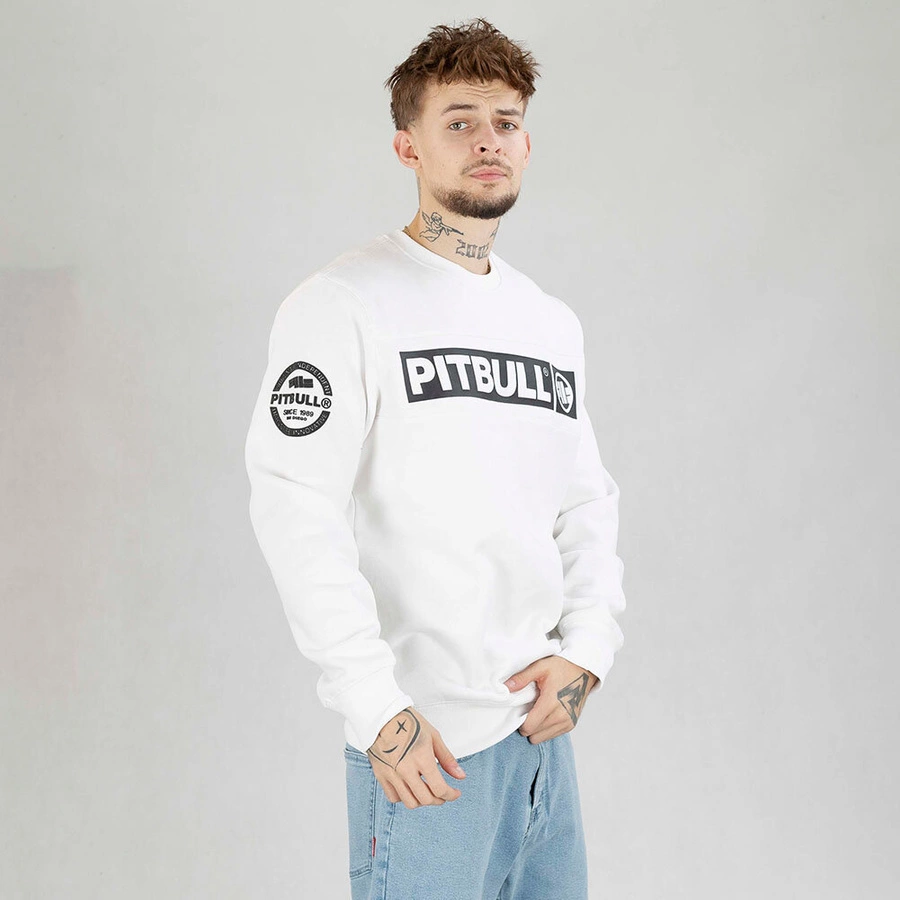 Bluza Pit Bull crewneck Sherwood biała