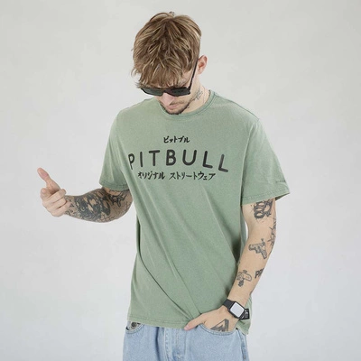Koszulka Pit Bull Denim Washed Bravery zielona