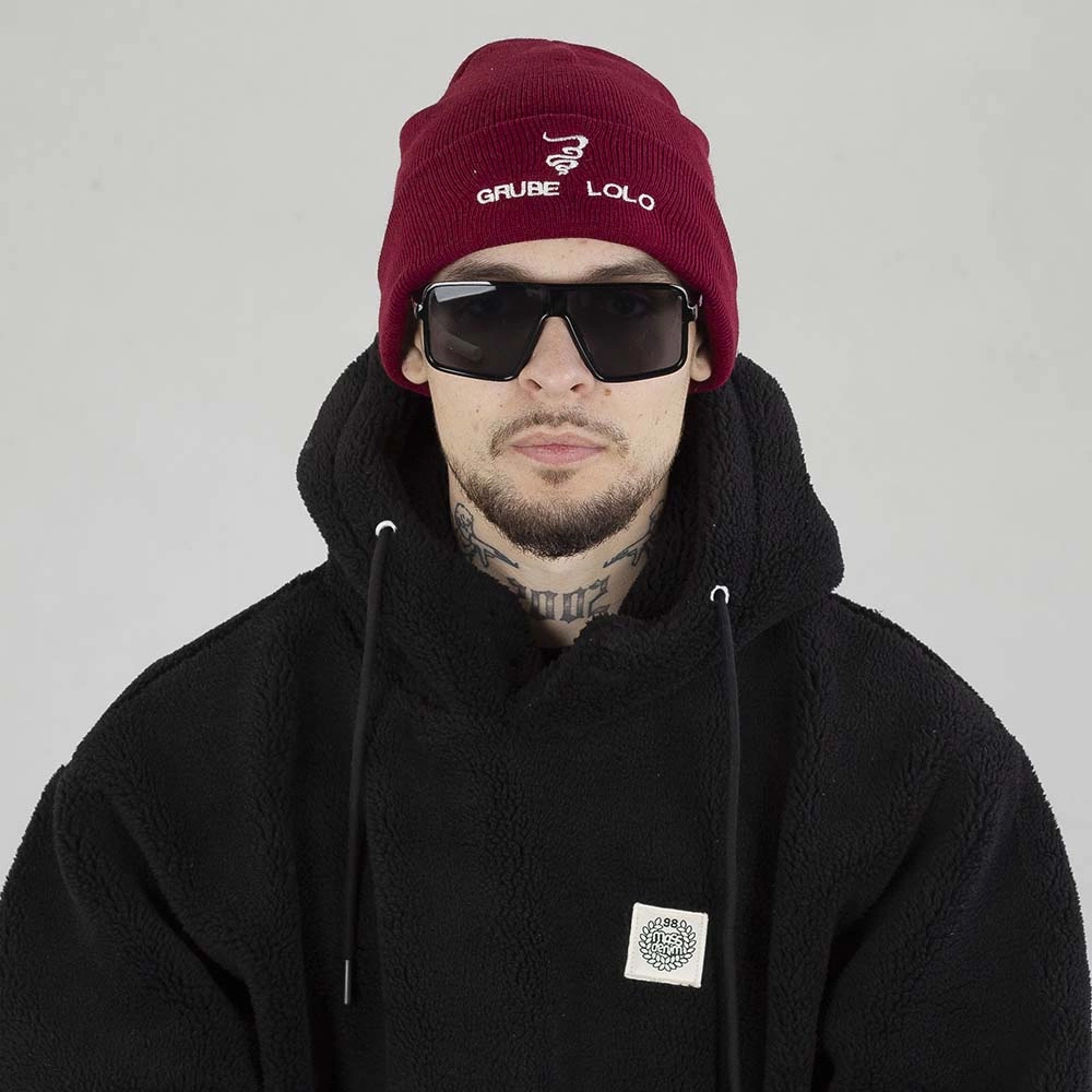 Czapka Zimowa Grube Lolo Muts bordowa