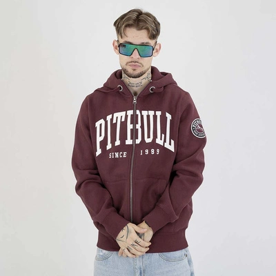 Bluza Pit Bull Hoodie ZIP Norton bordowa