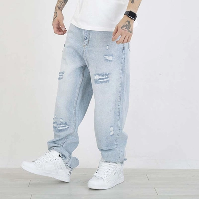 Spodnie Baggy I8 Denim BAG82 jasne niebieskie