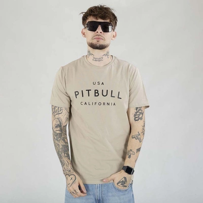 Koszulka Pit Bull Slim Fit USA Cal szaro brązowa