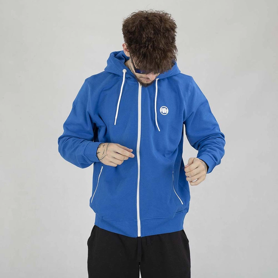 Bluza Pit Bull Hoodie ZIP Terry Group Hilltop niebieska