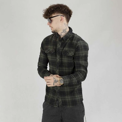 Koszula Pit Bull Mitchell Classic zielono czarna