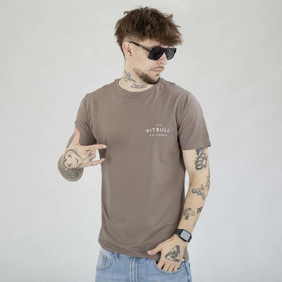 Koszulka Pit Bull Slim Fit USA Cal szaro brązowa
