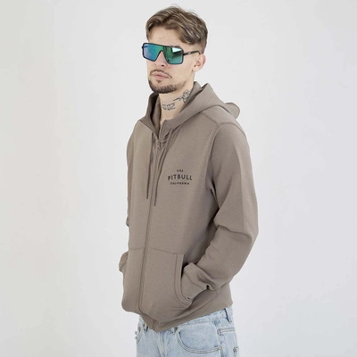 Bluza Pit Bull Hoodie Zip Sampson szarobeżowa