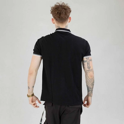 Koszulka Polo Niemaloga Stripes czarno biała