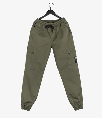 Spodnie Elade Chino Joggery Cargo oliwkowe