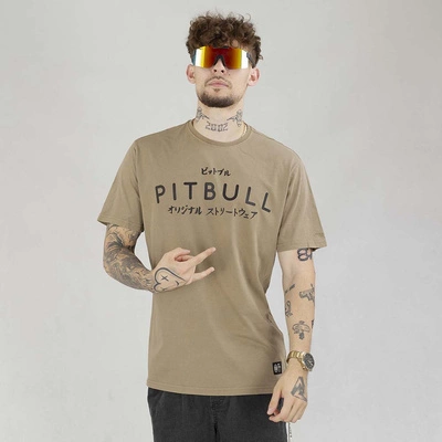 Koszulka Pit Bull Denim Washed Bravery oliwkowa