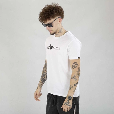Koszulka Alpha Industries Label T 2pack 118534 czarna biała