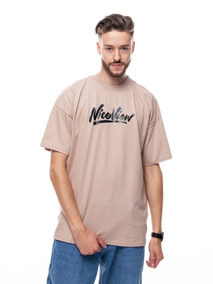 Koszulka Nice View Brand Sharp beżowa