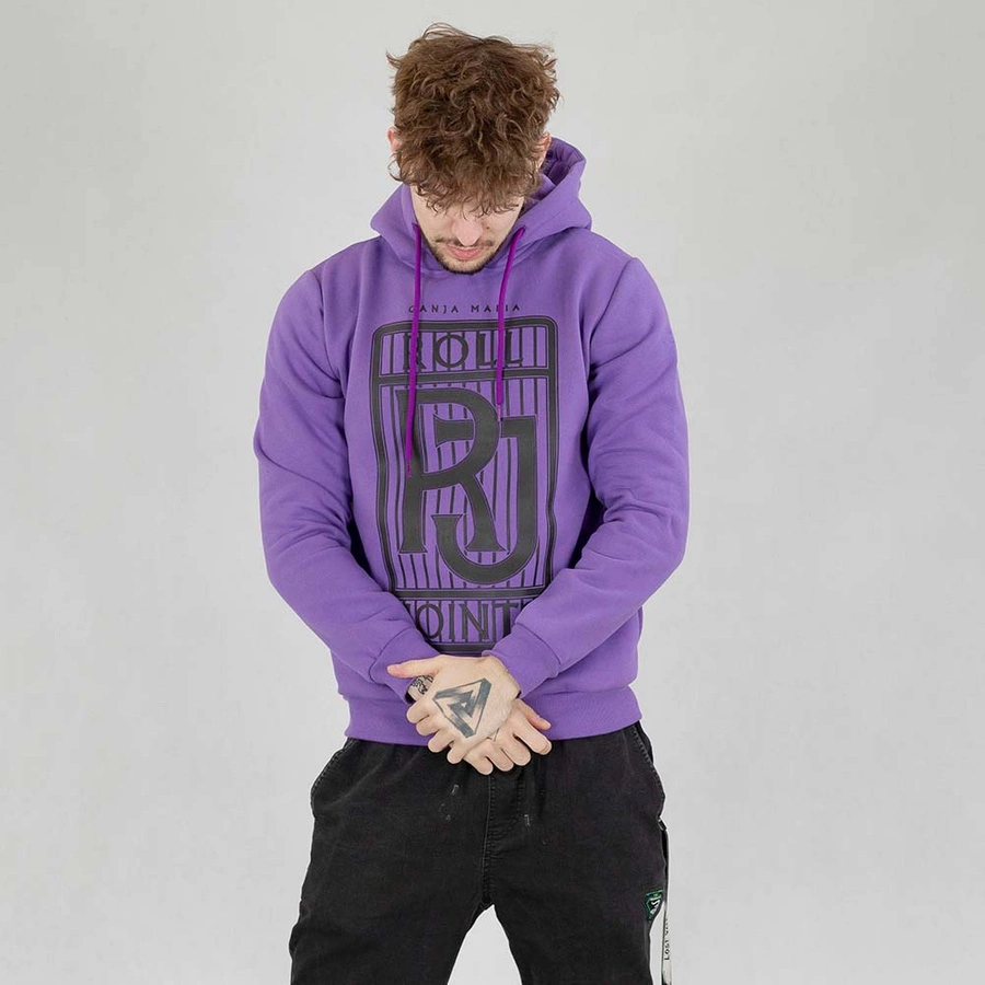 Bluza Ganja Mafia Hoodie RJ fioletowa