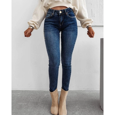 Spodnie Damskie Olavoga Noon niebieskie