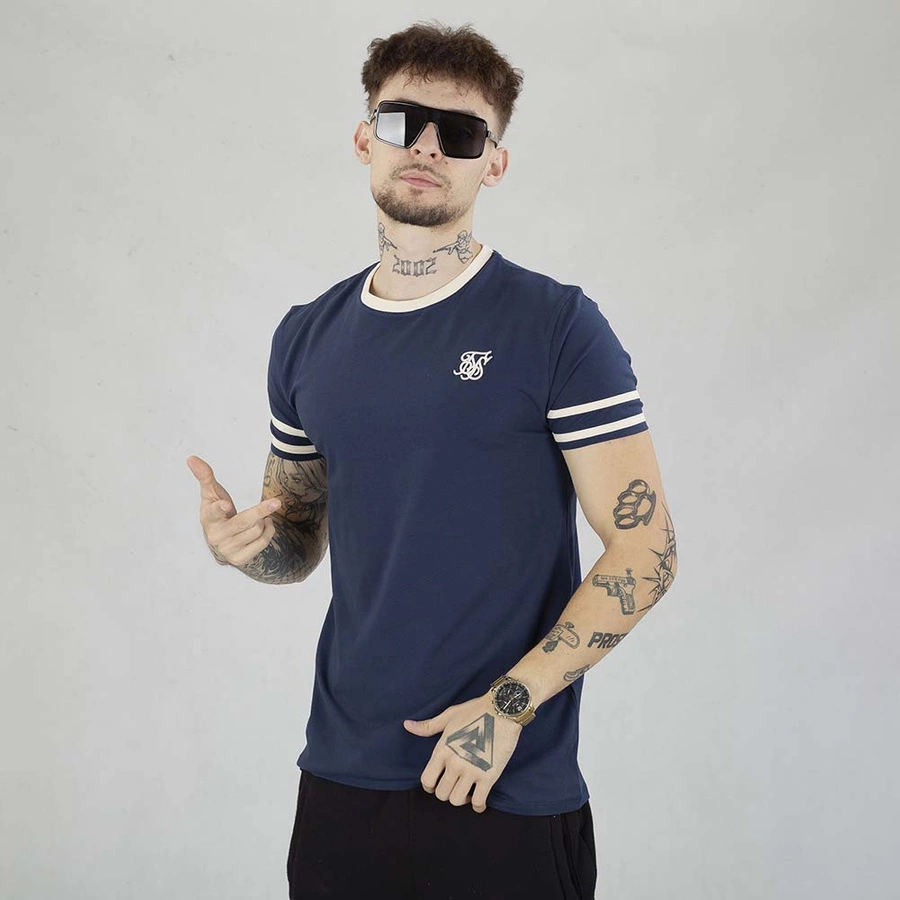 Koszulka SikSilk Tournament SS-26756 granatowa